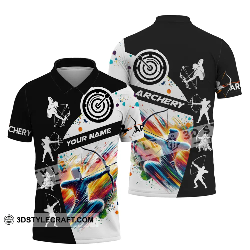 Unisex Shirt - Custom Name Archery Polo / S T-Shirt