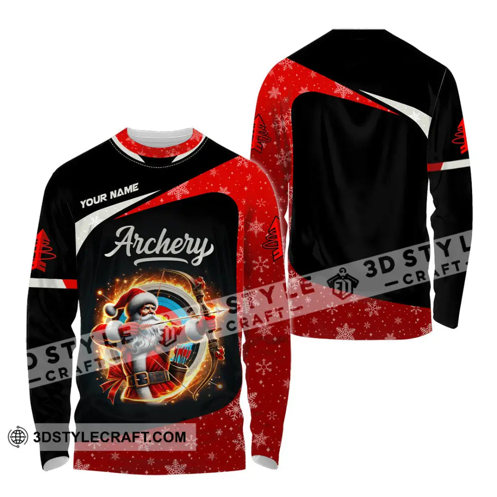 Unisex Shirt Custom Name Archery T-Shirt Archer Hoodie Long Sleeve Gift For Lovers / S T-Shirt