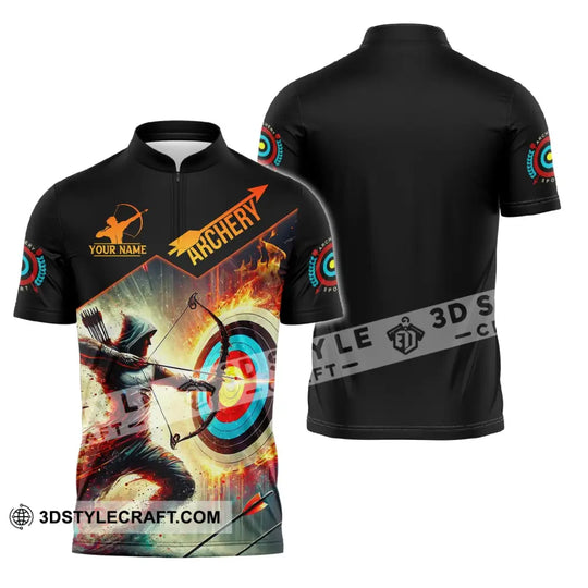 Unisex Shirt, Custom Name Archery Shirt, Archery T-Shirt Hoodie Long Sleeve Shirt, Gift for Archery Lover style option 4