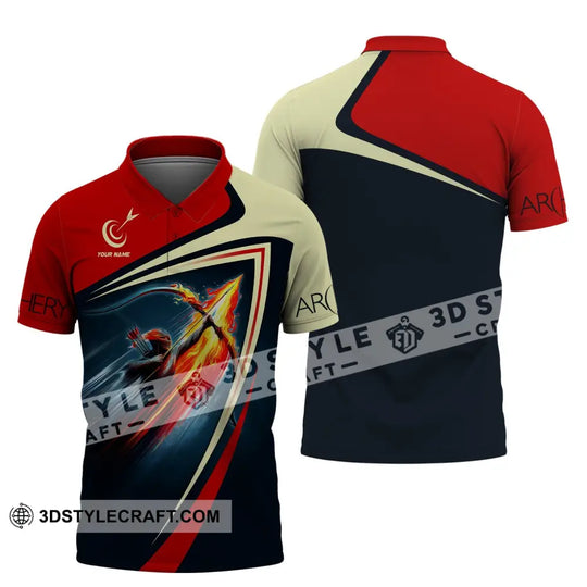 Unisex Shirt, Custom Name Archery T-Shirt, Archery Hoodie Polo Shirt, Archery Gifts, Shirt For Archery Lovers style option 4