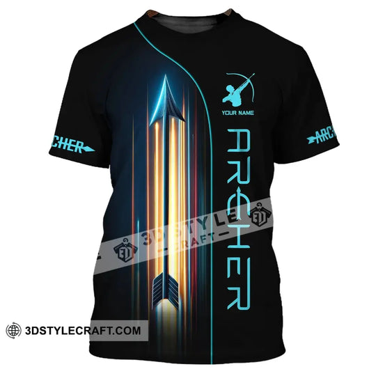 Unisex Shirt, Custom Name Archery T-Shirt, Archery Polo, Archery Gifts, Shirt For Archery Lovers style option 2