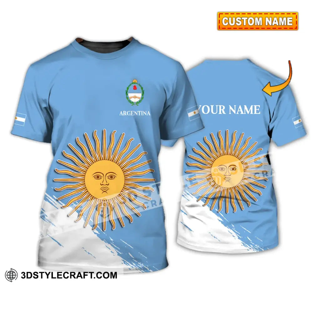 Unisex Shirt - Custom Name Argentina Football Fifa World Cup Champions T-Shirt