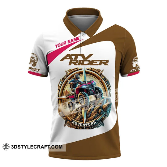 Unisex Shirt, Custom Name ATV Rider Shirt, ATV Rider Polo Long Sleeve Shirt style option 4