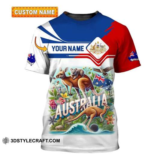 Unisex Shirt Custom Name Australia Polo Long Sleeve Gift T-Shirt