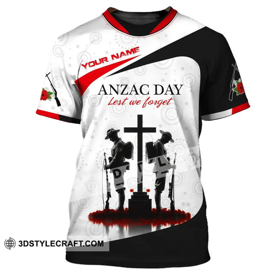 Unisex Shirt, Custom Name Australia T-Shirt, Anzac Day Shirt, Remembrance Day T-Shirt style option 2