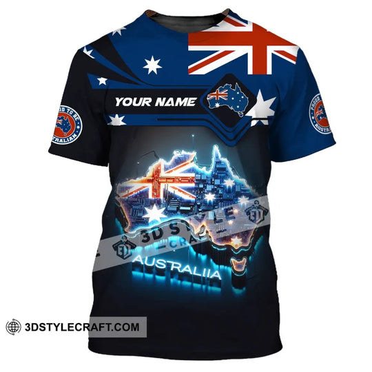 Unisex Shirt, Custom Name Australia T-Shirt, Proud To Be Australian, Australia T-Shirt style option 2