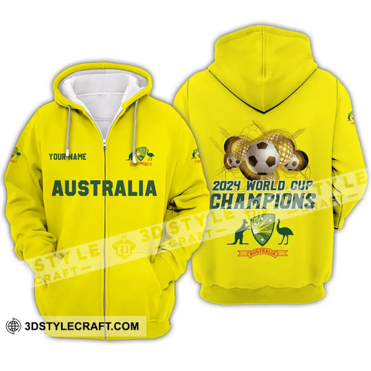Unisex Shirt - Custom Name Shirt - Australian Cricket Team Champions ICC World Cup Shirt style option 4