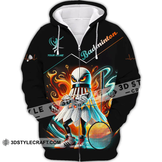 Unisex Shirt, Custom Name Badminton Shirt, Badminton Lover Gift style option 3