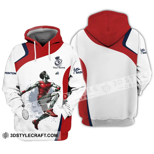 Unisex Shirt - Custom Name Badminton Player Shirt Playing style option 3