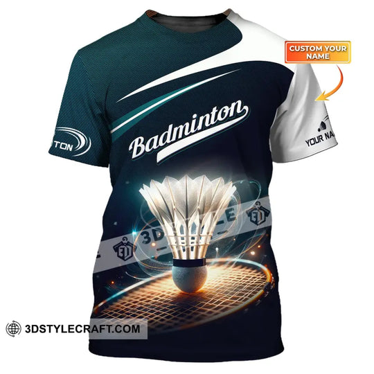 Unisex Shirt, Custom Name Badminton T-Shirt, Badminton Shirt, Gift For Badminton Player style option 1