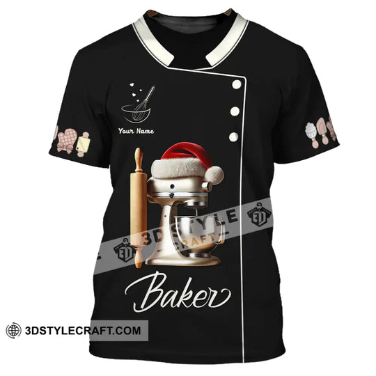Unisex Shirt, Custom Name Baker Shirt, Bakery Shop T-Shirt, Bakery Chef Polo Long Sleeve style option 2