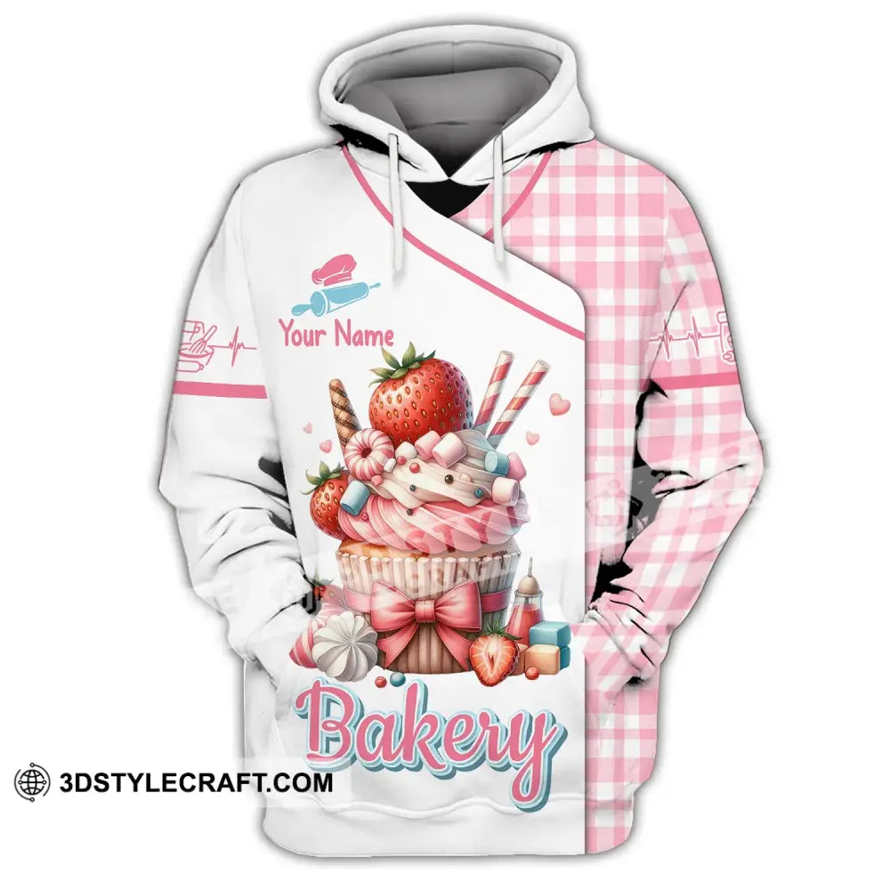 Unisex Shirt Custom Name Baker Bakery Uniform Chef Baking Lovers Gift Hoodie / S T-Shirt