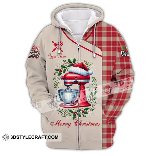 Unisex Shirt, Custom Name Baker Christmas Shirt, Christmas Polo Long Sleeve, Baker Christmas T-Shirt style option 3