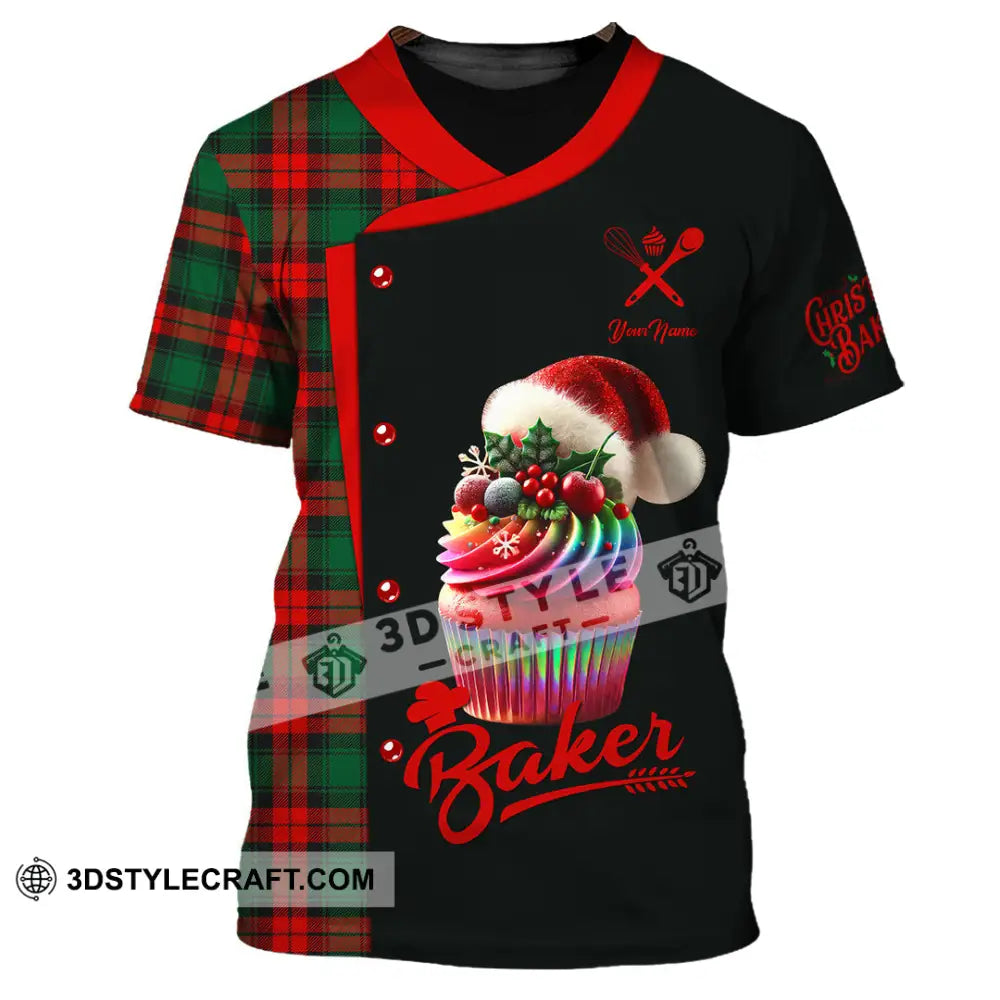 Unisex Shirt Custom Name Baker Merry Christmas Gift T-Shirt / S T-Shirt