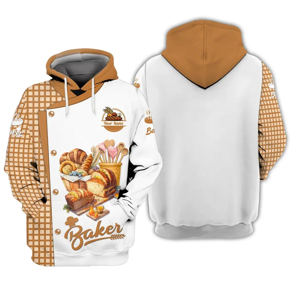 Unisex Shirt Custom Name Bakery Baker Chef Baking Lovers Gift Hoodie / S T-Shirt
