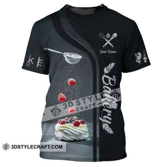 Unisex Shirt, Custom Name Bakery Shirt, Bakery Chef Polo Long Sleeve, Bakers Gift, Bakery Shop T-Shirt style option 2