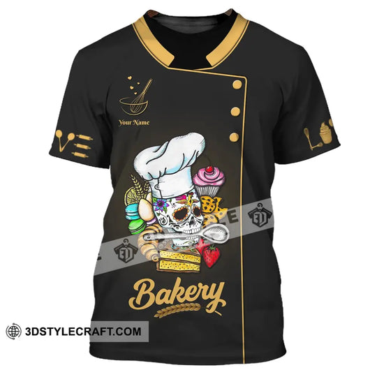 Unisex Shirt, Custom Name Bakery Shirt, Bakery Chef, Bakery Shop T-Shirt, Gift for Bakers style option 2