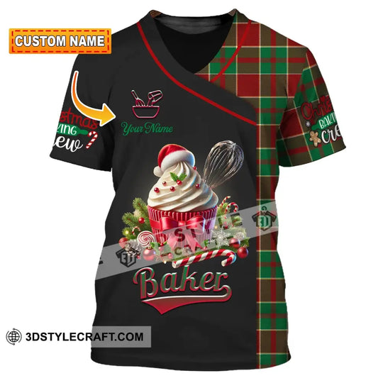 Unisex Shirt, Custom Name Bakery Shirt, Christmas Bakery, Bakery Shop T-Shirt, Bakers Gift style option 1