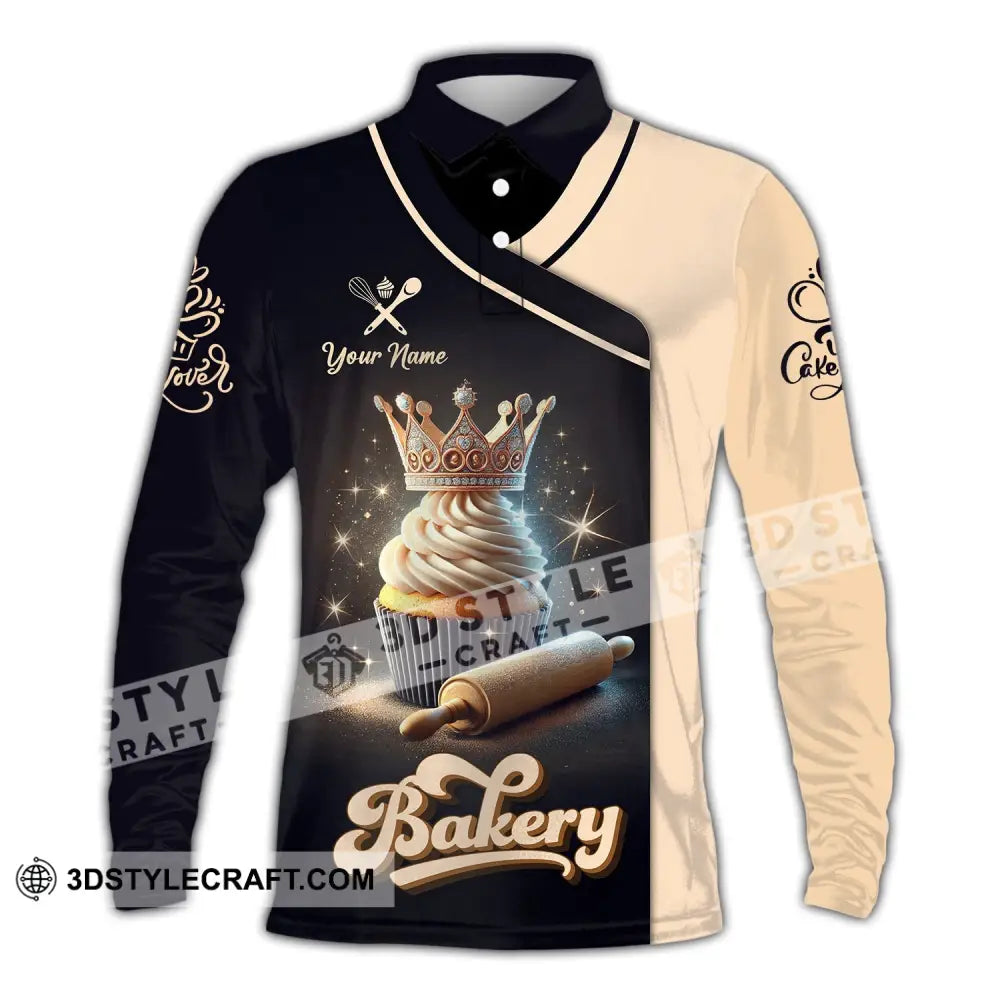 Unisex Shirt - Custom Name Bakery Long Sleeve Polo / S T-Shirt