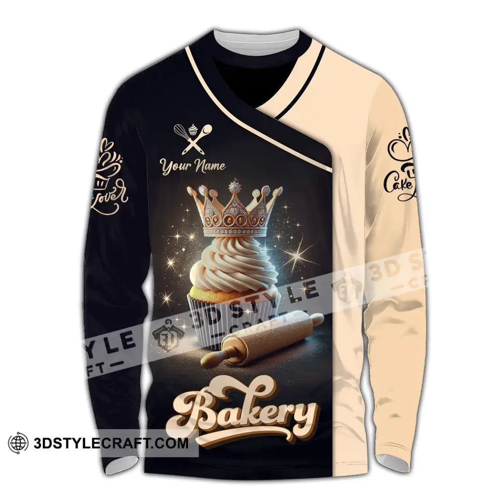 Unisex Shirt - Custom Name Bakery Long Sleeve / S T-Shirt