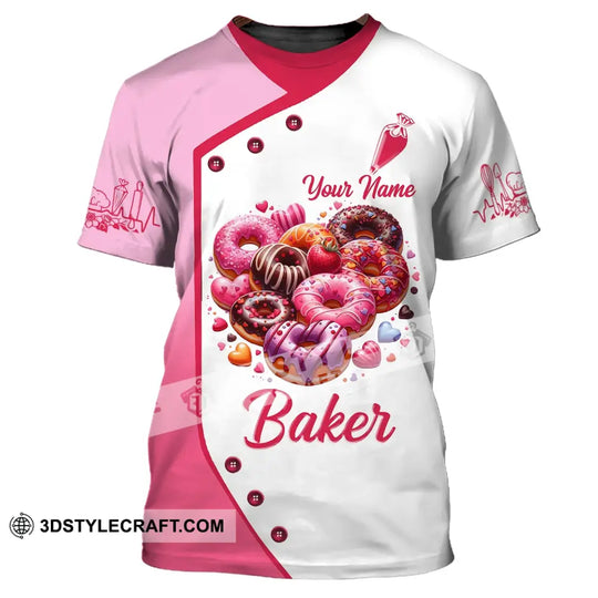 Unisex Shirt, Custom Name Bakery Shirt, Bakery Love Apparel, Bakery Chef Polo Long Sleeve, Bakery Shop T-Shirt style option 2
