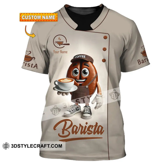 Unisex Shirt, Custom Name Barista Shirt, Barista Gift style option 1