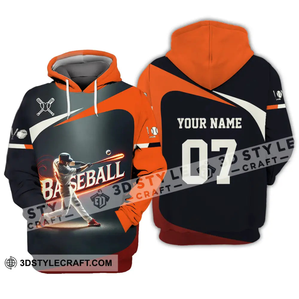 Unisex Shirt Custom Name Baseball Polo Long Sleeve Gift Hoodie / S T-Shirt