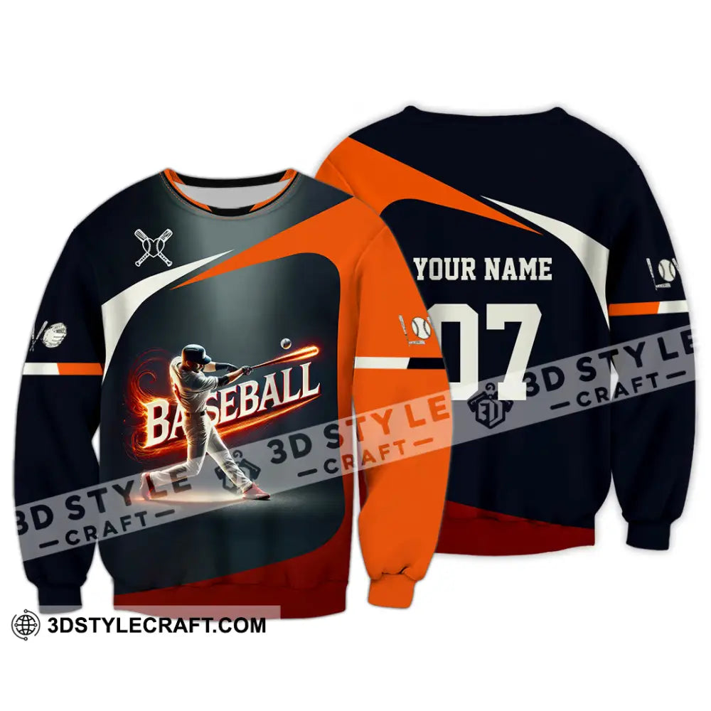 Unisex Shirt Custom Name Baseball Polo Long Sleeve Gift / S T-Shirt