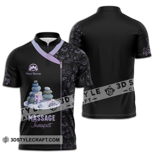 Unisex Shirt - Custom Name Basic Shirt, Massage Therapist Stone style option 2