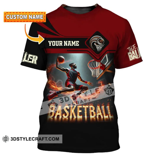 Unisex Shirt Custom Name Basketball Polo Long Sleeve Love T-Shirt T-Shirt