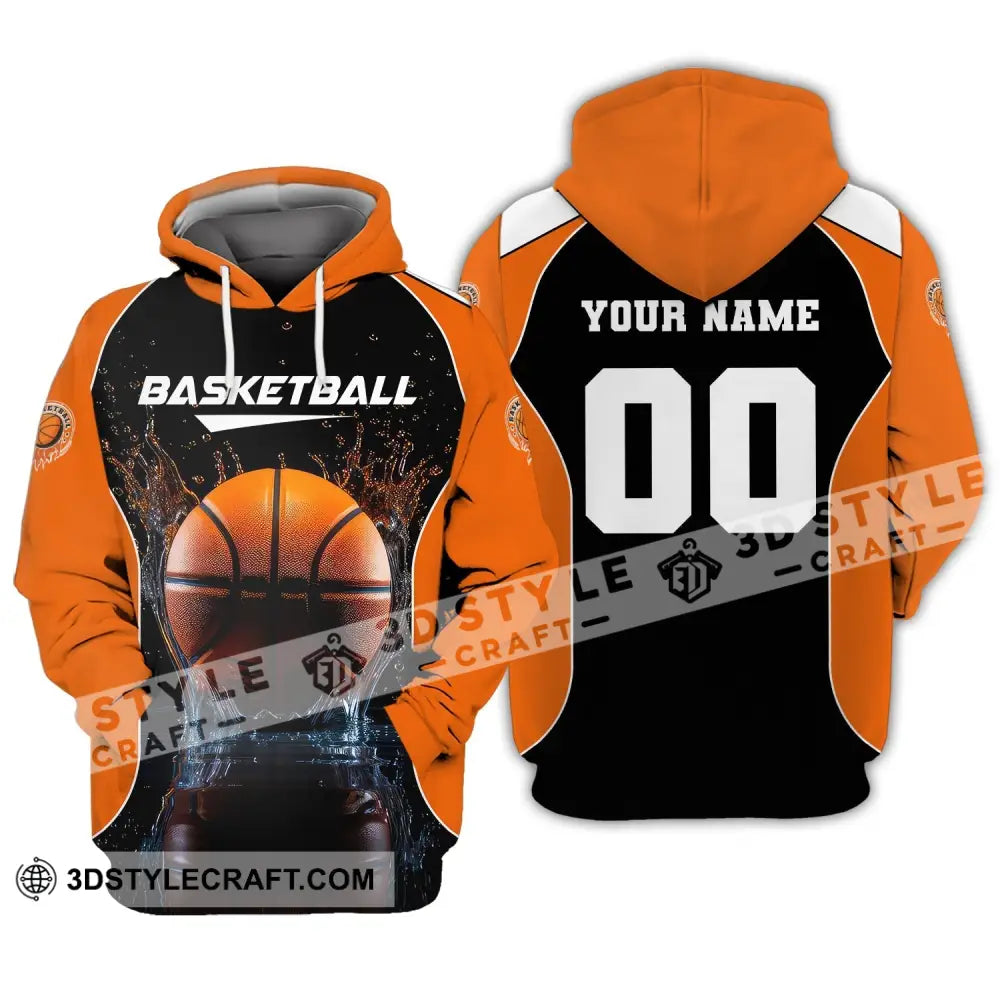 Unisex Shirt Custom Name Basketball T-Shirt Gift For Player Hoodie / S