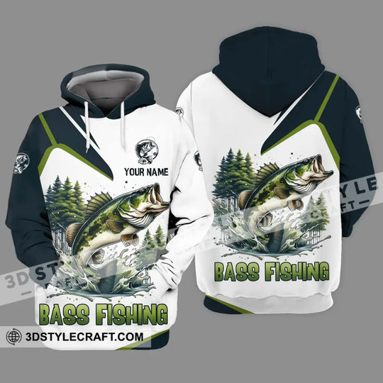 Unisex Shirt - Custom Name Bass Fishing Shirt, Lake In The Forest style option 3