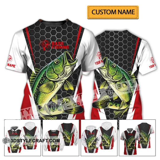 Unisex Shirt - Custom Name Shirt - Bass Fishing Shirt style option 2