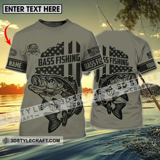 Unisex Shirt - Custom Name Bass Fishing Shirt style option 1
