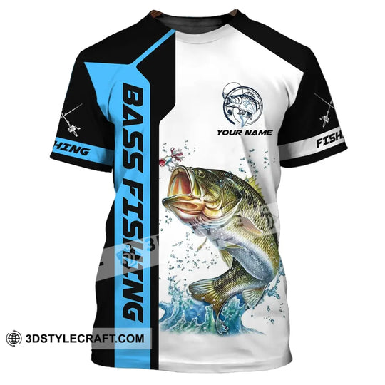 Unisex Shirt, Custom Name Bass Fishing T-Shirt, Fishing Apparel, Shirt for Fishermen style option 2