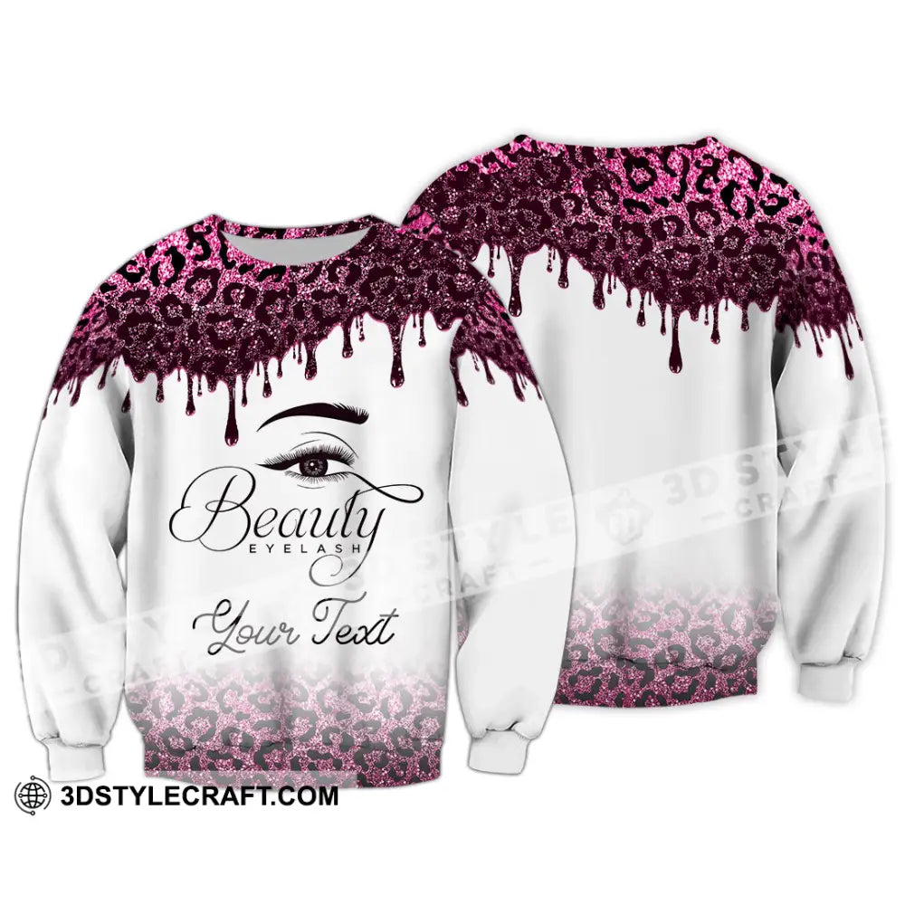 Unisex Shirt - Custom Name Beautiful Eyelash Long Sleeve / S T-Shirt