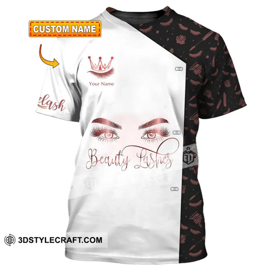 Unisex Shirt - Custom Name Beauty Lashes T-Shirt