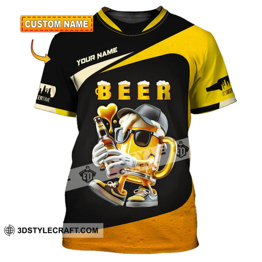 Unisex Shirt Custom Name Beer Polo Long Sleeve T-Shirt