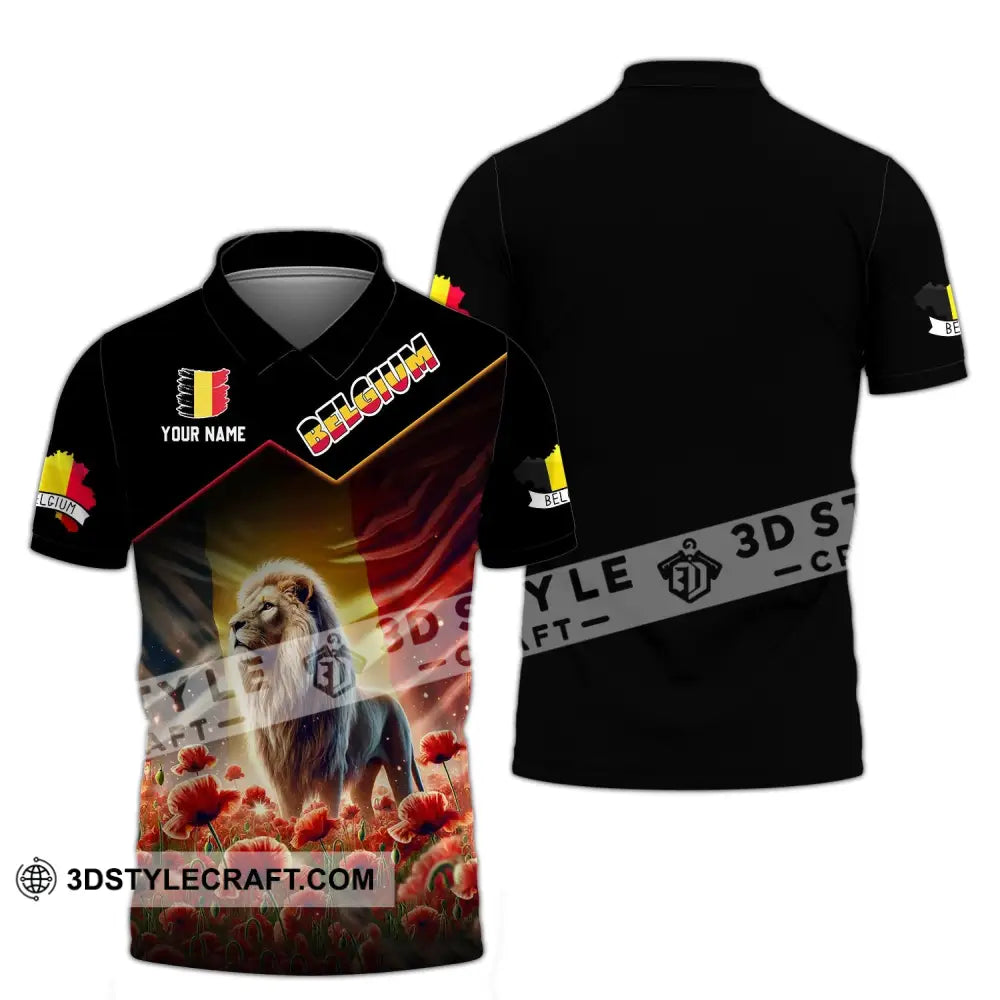 Unisex Shirt - Custom Name Belgium National Team Euro 2024 Polo / S T-Shirt