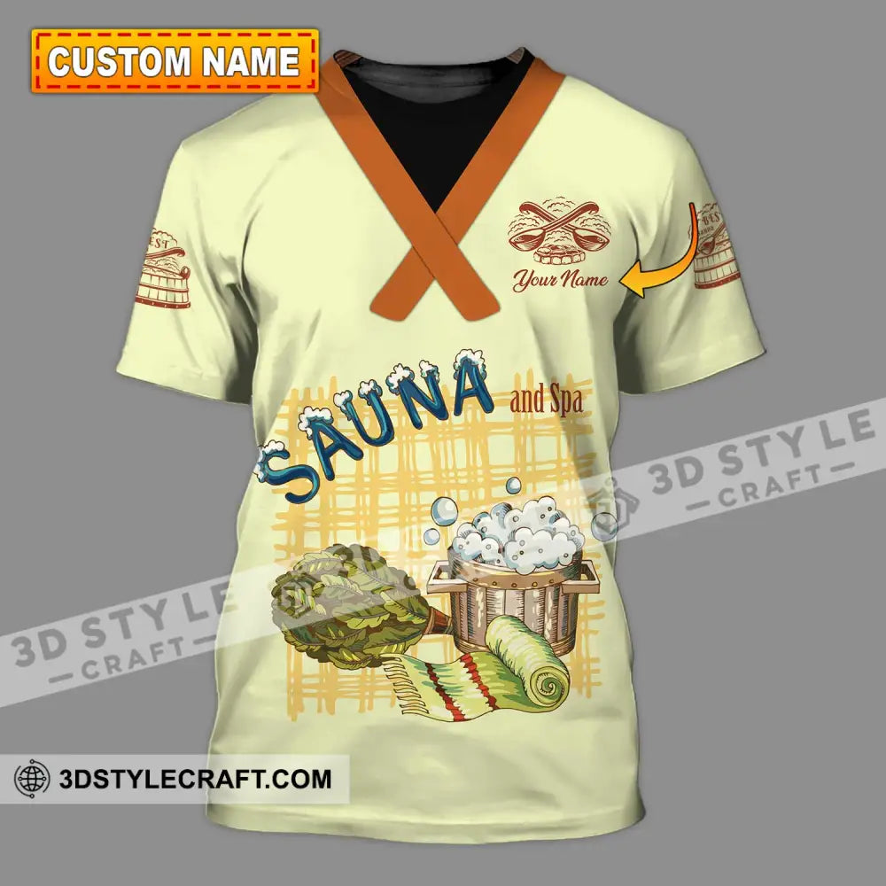 Unisex Shirt - Custom Name Best Sauna And Spa T-Shirt