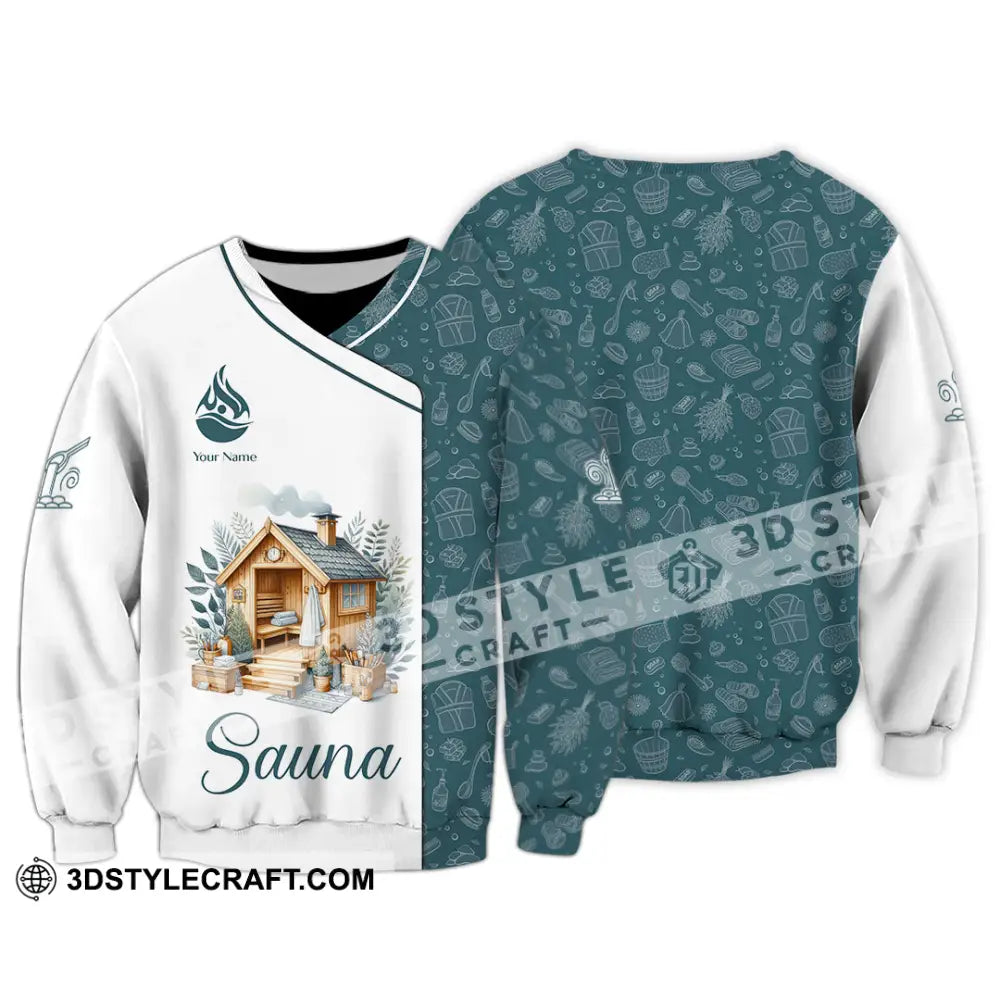 Unisex Shirt - Custom Name Best Sauna House Long Sleeve / S T-Shirt