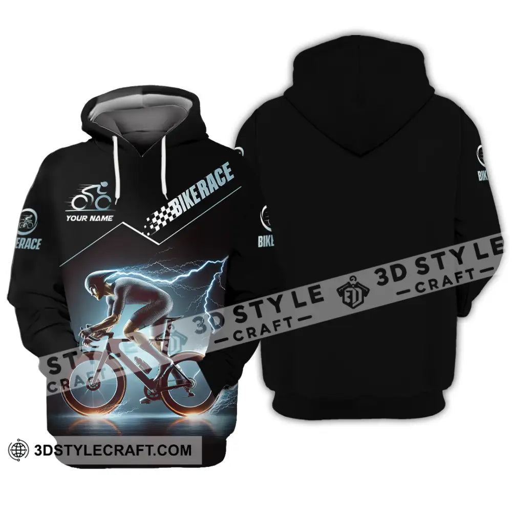 Unisex Shirt Custom Name Bike Race Polo Long Sleeve Hoodie / S T-Shirt