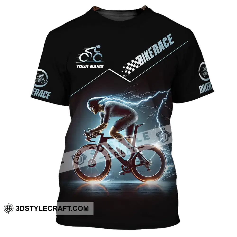 Unisex Shirt Custom Name Bike Race Polo Long Sleeve T-Shirt / S T-Shirt