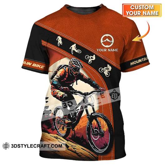 Unisex Shirt - Custom Name Biker For Mountain Bike Player T-Shirt