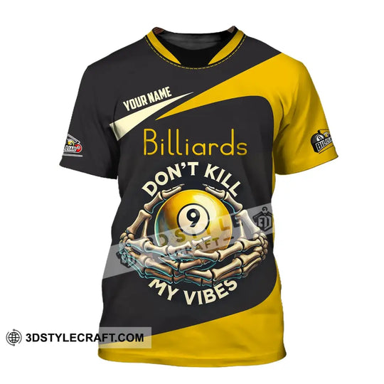 Unisex Shirt, Custom Name Billiards Shirt, Billiards Polo Long Sleeve, Billiards Lover, Billiards T-Shirt style option 2