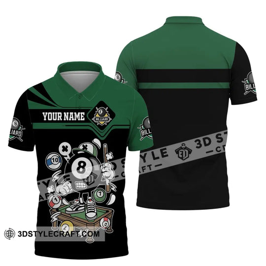 Unisex Shirt, Custom Name Billiards Shirt, Billiards Polo Long Sleeve, Billiards Lover, Billiards T-Shirt style option 4