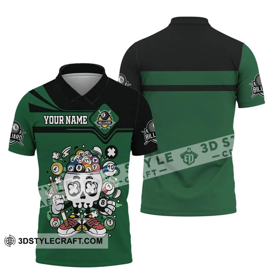 Unisex Shirt, Custom Name Billiards Shirt, Billiards Polo Long Sleeve, Billiards Lover, Billiards T-Shirt style option 4