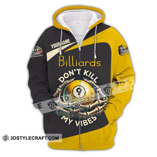 Unisex Shirt, Custom Name Billiards Shirt, Billiards Polo Long Sleeve, Billiards Lover, Billiards T-Shirt style option 3