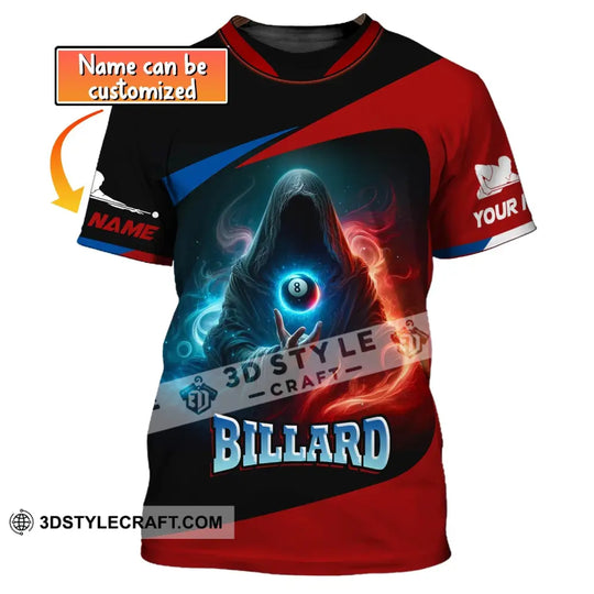 Unisex Shirt, Custom Name Billiards T-Shirt, Billiards Polo, Shirt For Billiards Lovers style option 1