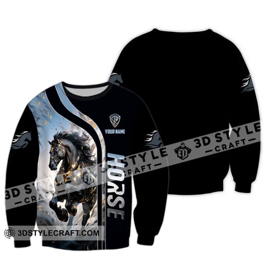 Unisex Shirt - Custom Name Shirt, Black Horse style option 4